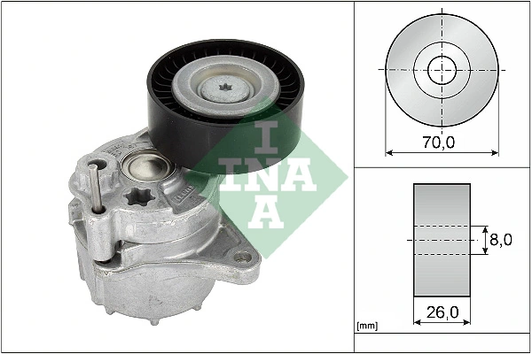 Belt Tensioner, V-ribbed belt